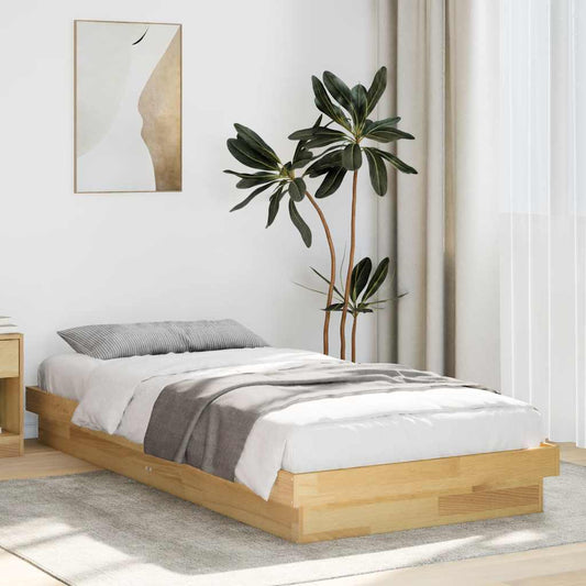 Bed Frame Without Mattress 90x190 cm Solid Oak Wood
