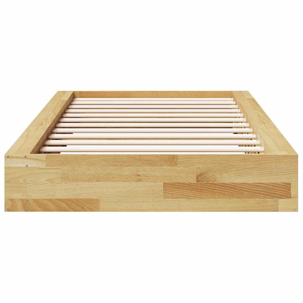 Bed Frame without Mattress 80x200 cm Solid Wood Oak