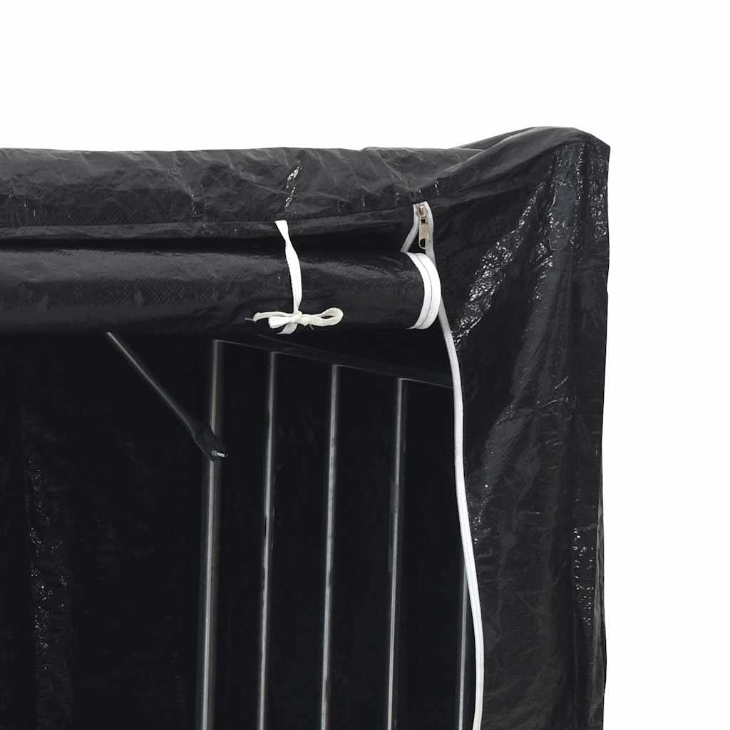 Firewood Rack with Rain Cover 100.5x40.5x110.5 cm Galvanised Steel