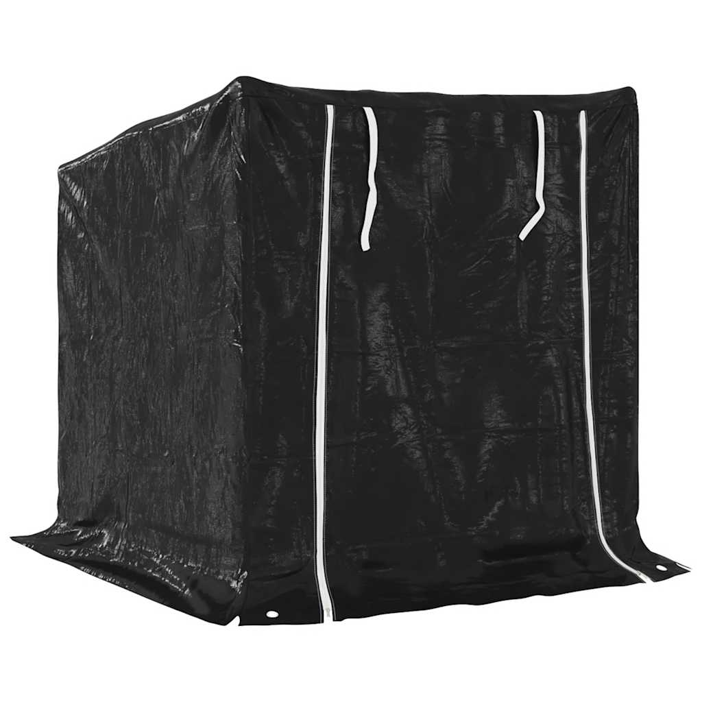 Firewood Rack with Rain Cover 100.5x80.5x110.5 cm Galvanised Steel