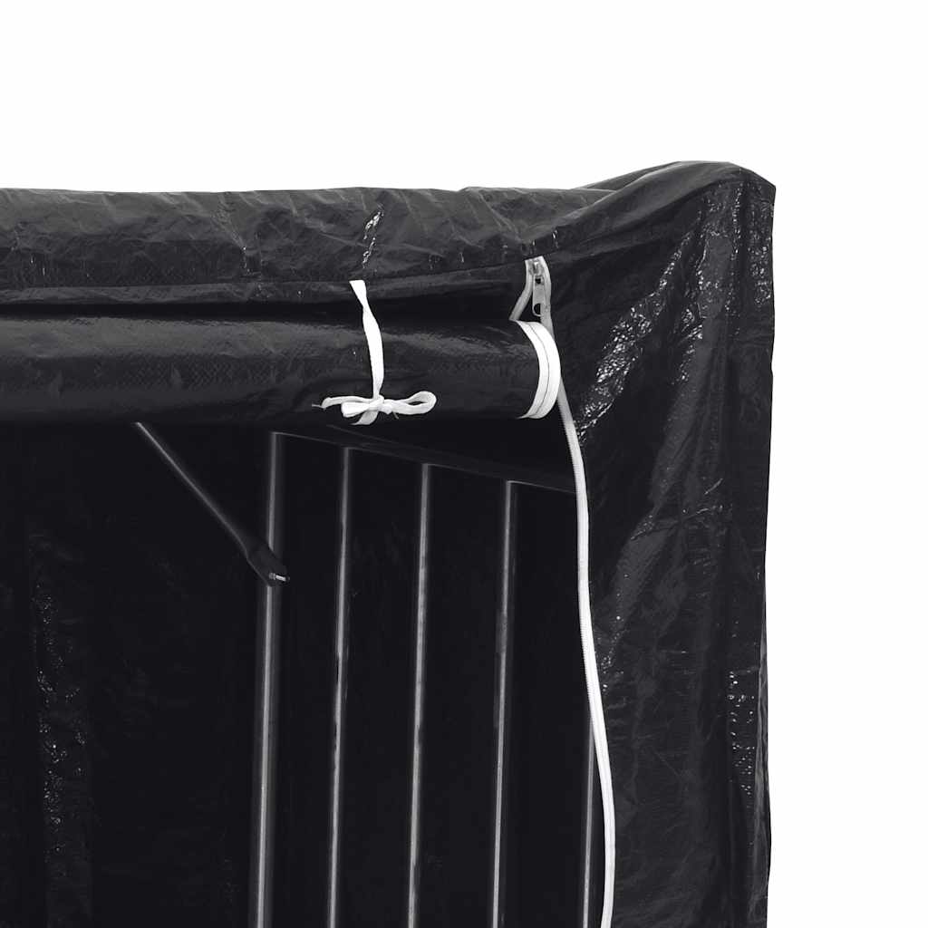 Firewood Rack with Rain Cover 100.5x80.5x110.5 cm Galvanised Steel