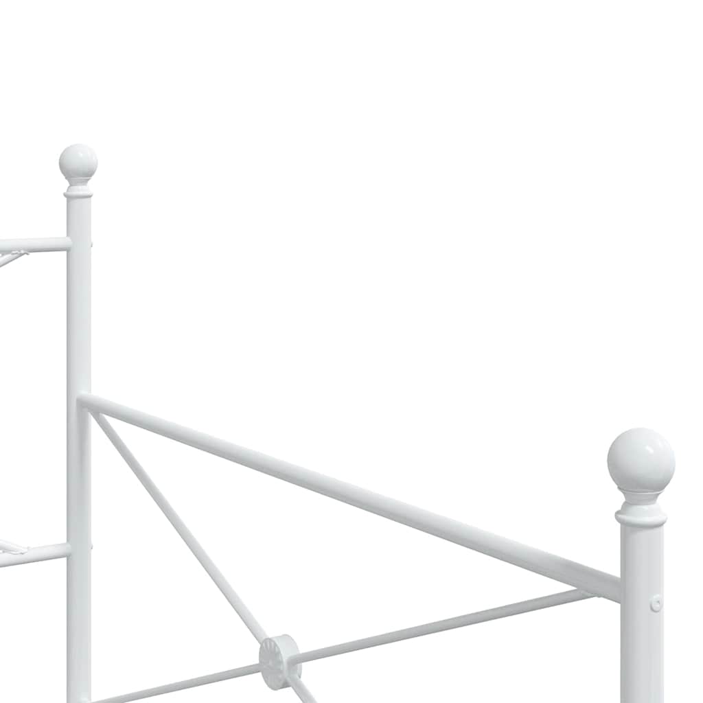 Day Bed without Mattress White 107x203 cm Steel