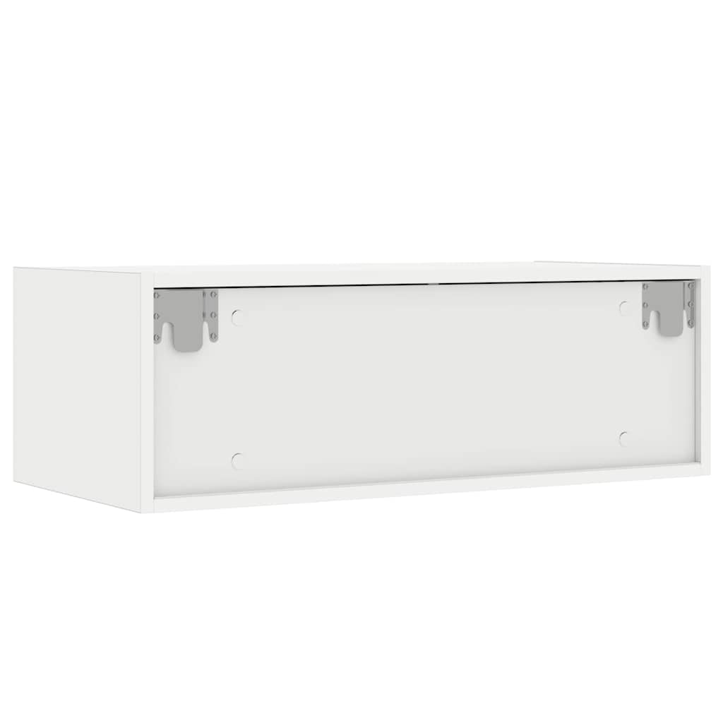 TV Cabinet with LED Lights White 75x35.5x25 cm