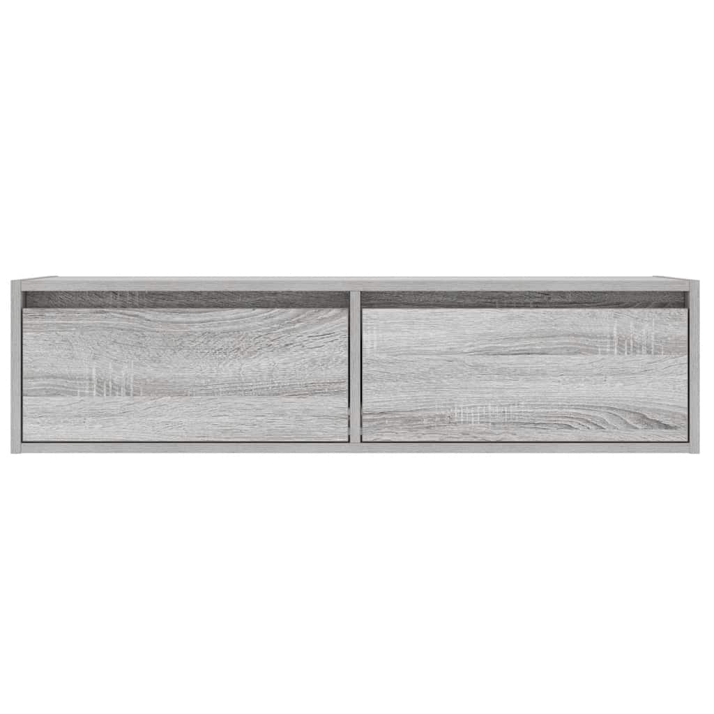 TV Cabinet with LED Lights Grey Sonoma 100X35.5x25 cm