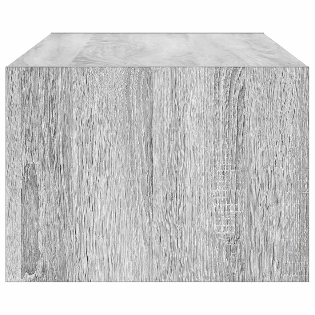 TV Cabinet with LED Lights Grey Sonoma 100X35.5x25 cm