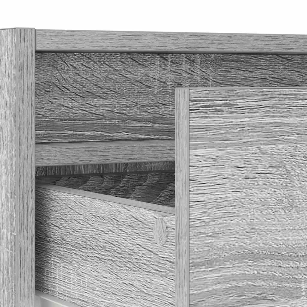 TV Cabinet with LED Lights Grey Sonoma 100X35.5x25 cm