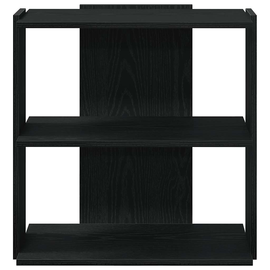 Bookcase 3-Tier Black 60x30x60 cm Engineered Wood