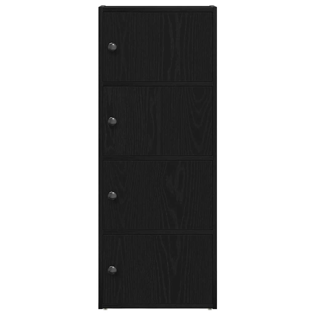 Bookcase Black Oak 40x24x102 cm Engineered Wood