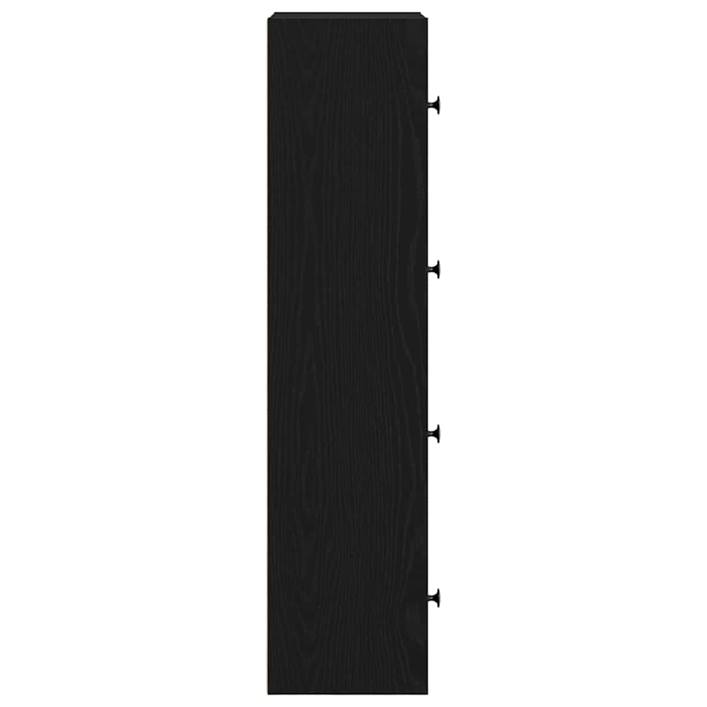 Bookcase Black Oak 40x24x102 cm Engineered Wood
