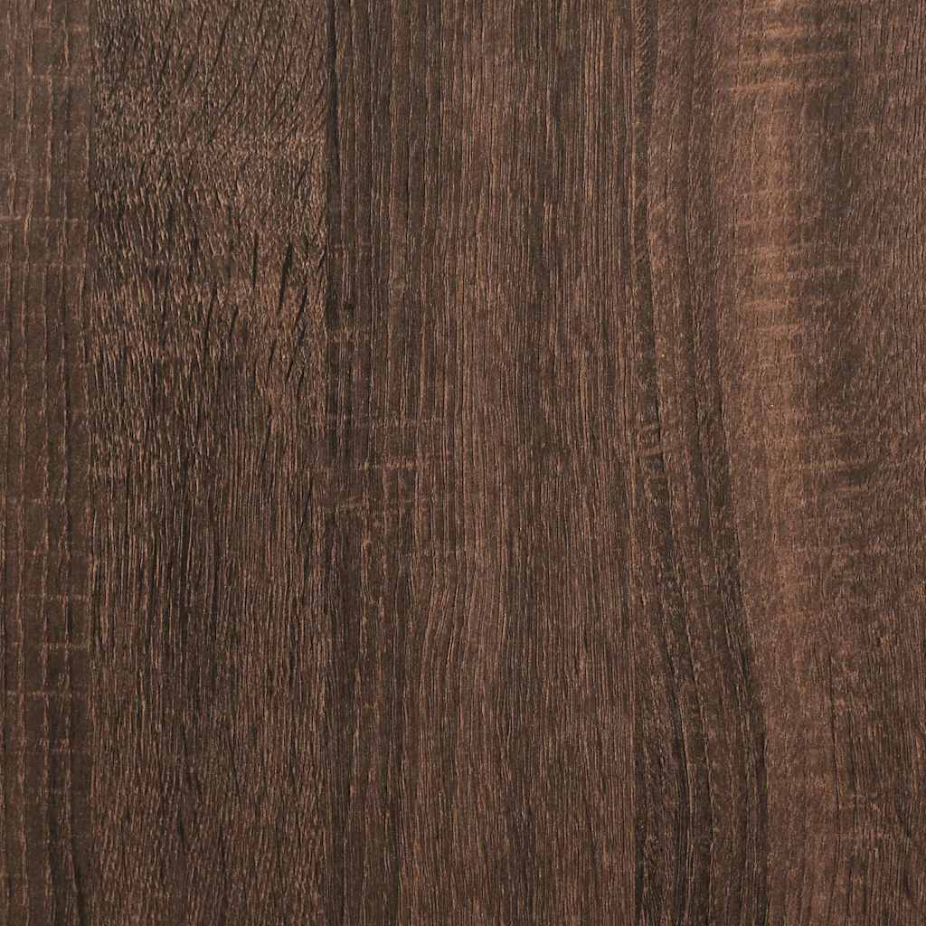 Bookcase Brown Oak 60x24x101.5 cm Engineered Wood