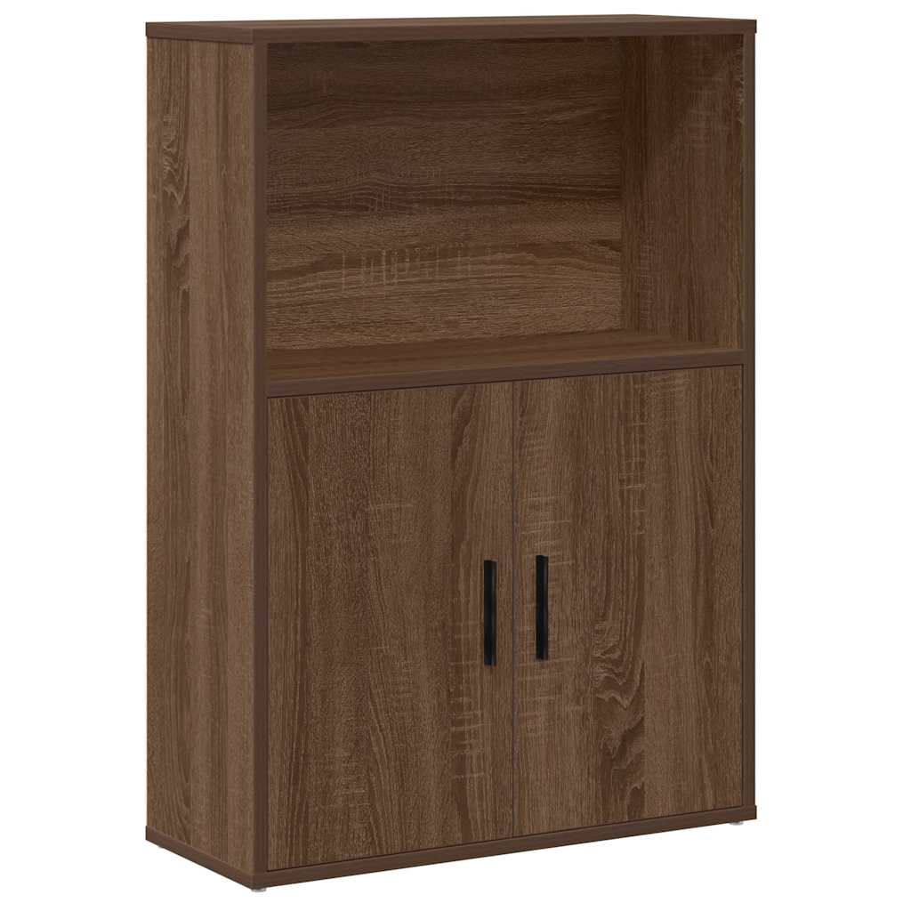 Bookcase Brown Oak 60x24x85 cm Engineered Wood