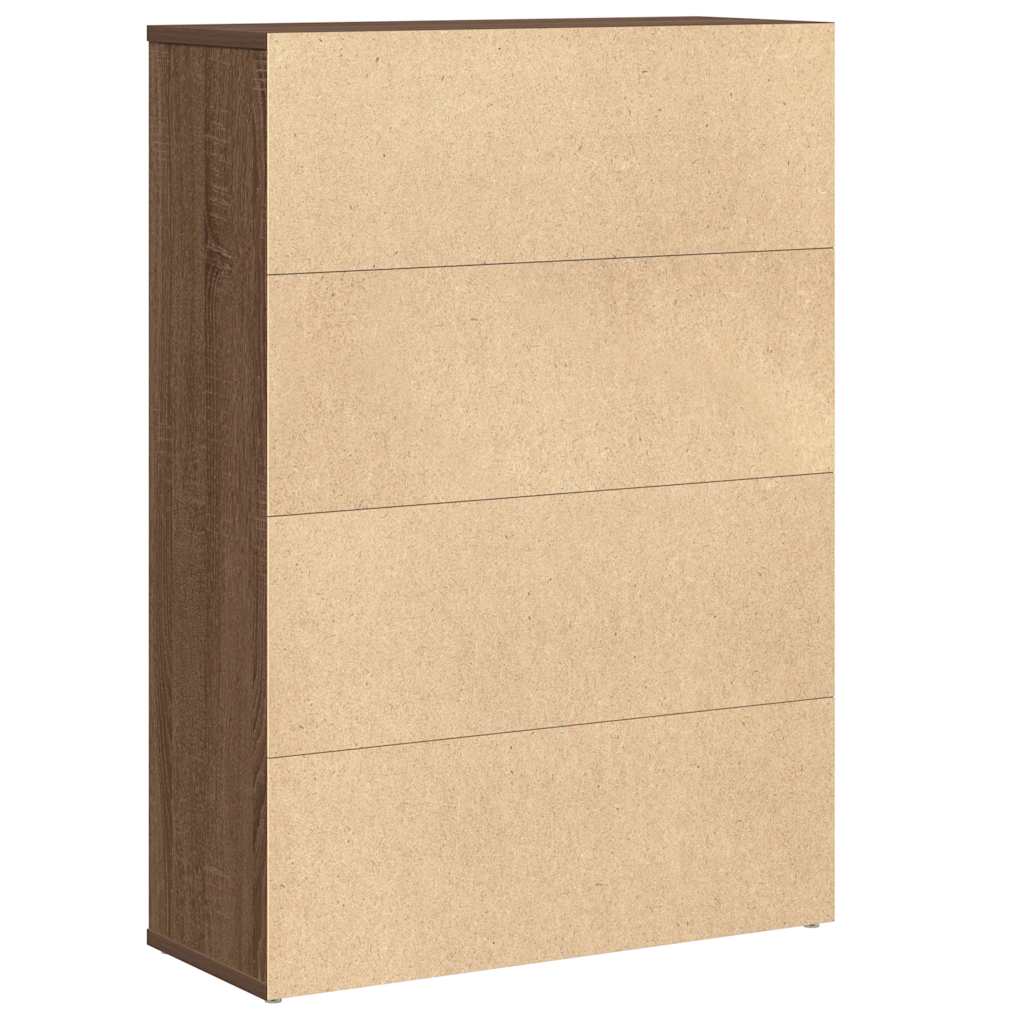 Bookcase Brown Oak 60x24x85 cm Engineered Wood