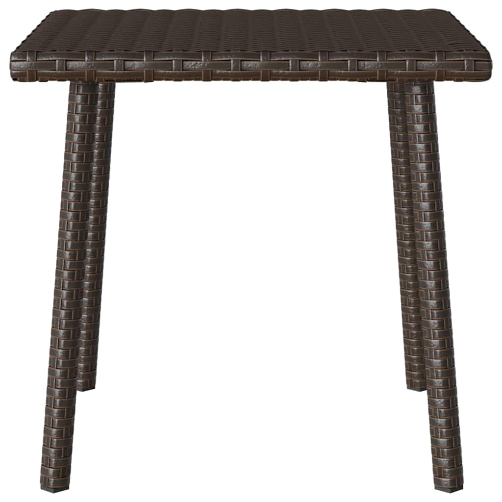 Garden Coffee Table Rectangular Brown 40x40x37 cm Poly Rattan