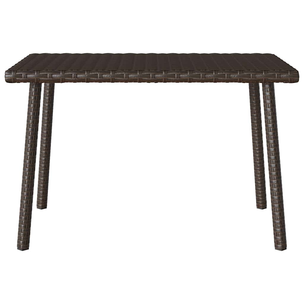 Garden Coffee Table Rectangular Brown 60x40x37 cm Poly Rattan