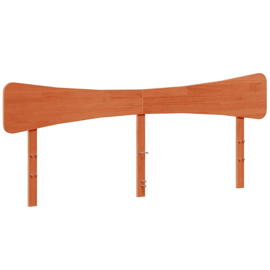 Bed Frame without Mattress Wax Brown 200x200 cm Solid Wood Pine