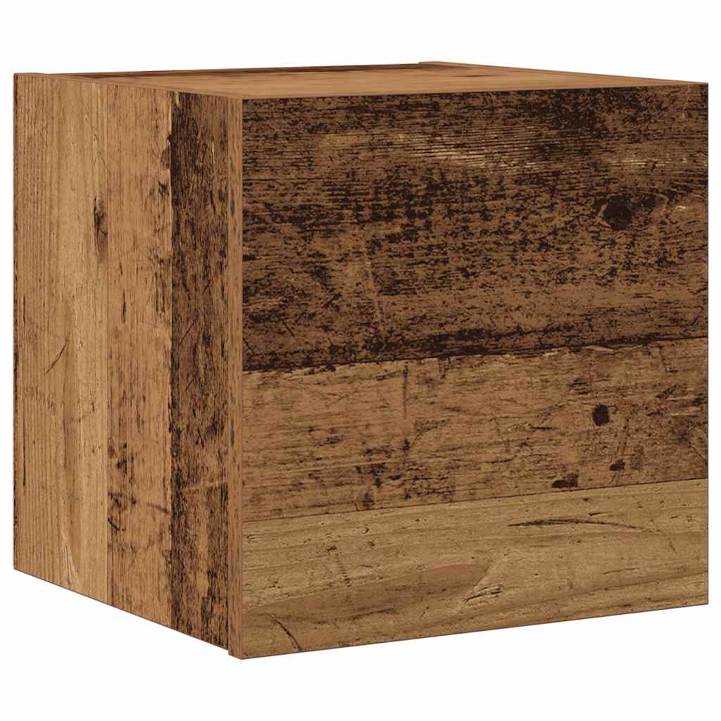 7 Piece TV Cabinet Set Wall-mounted Old Wood Engineered Wood