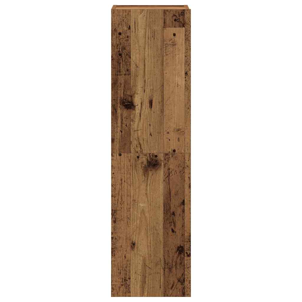 7 Piece TV Cabinet Set Wall-mounted Old Wood Engineered Wood