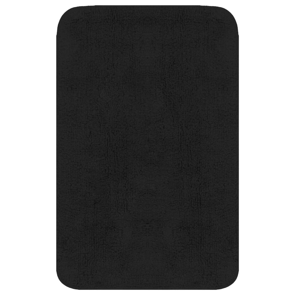 Bathroom Mat Set 2 Pieces Fabric Anthracite