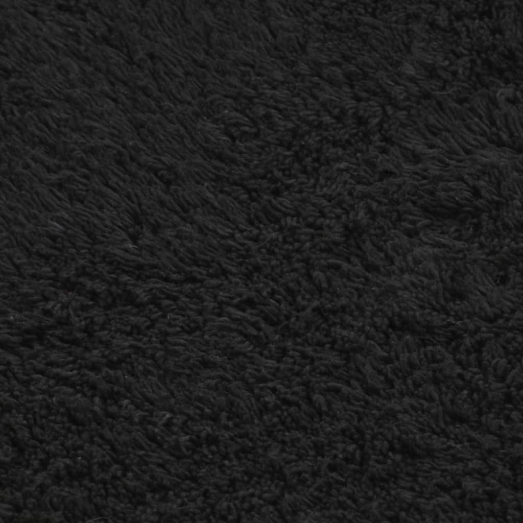 Bathroom Mat Set 2 Pieces Fabric Anthracite