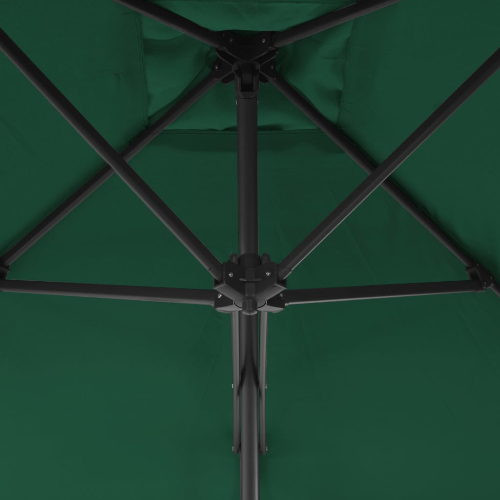 Garden Parasol with Steel Pole 300 cm Green