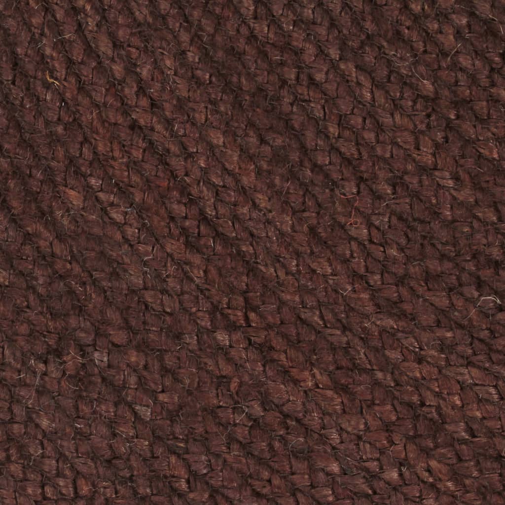 Handmade Rug Jute Round 120 cm Brown