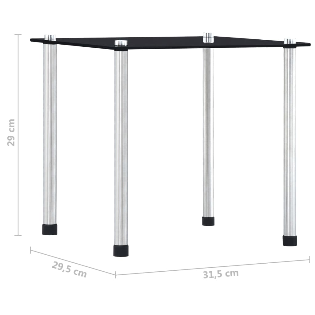 Nesting Tables 3 pcs Black Tempered Glass
