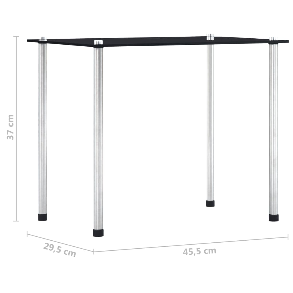 Nesting Tables 3 pcs Black Tempered Glass