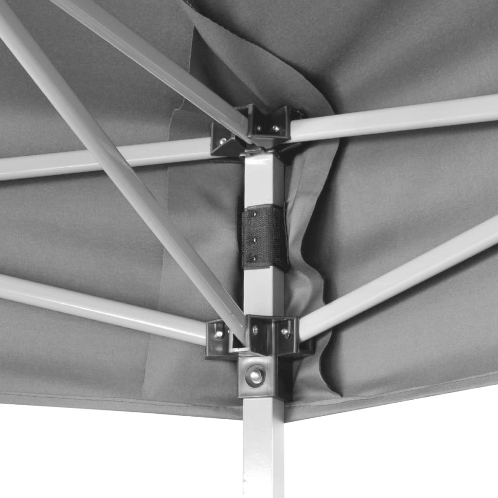 Hexagonal Pop-Up Foldable Marquee Grey 3.6x3.1 m