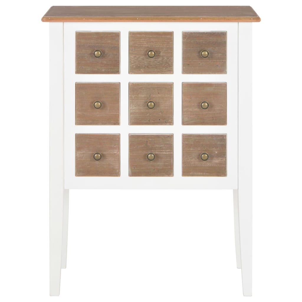 Sideboard White 54x30x80 cm Solid Wood