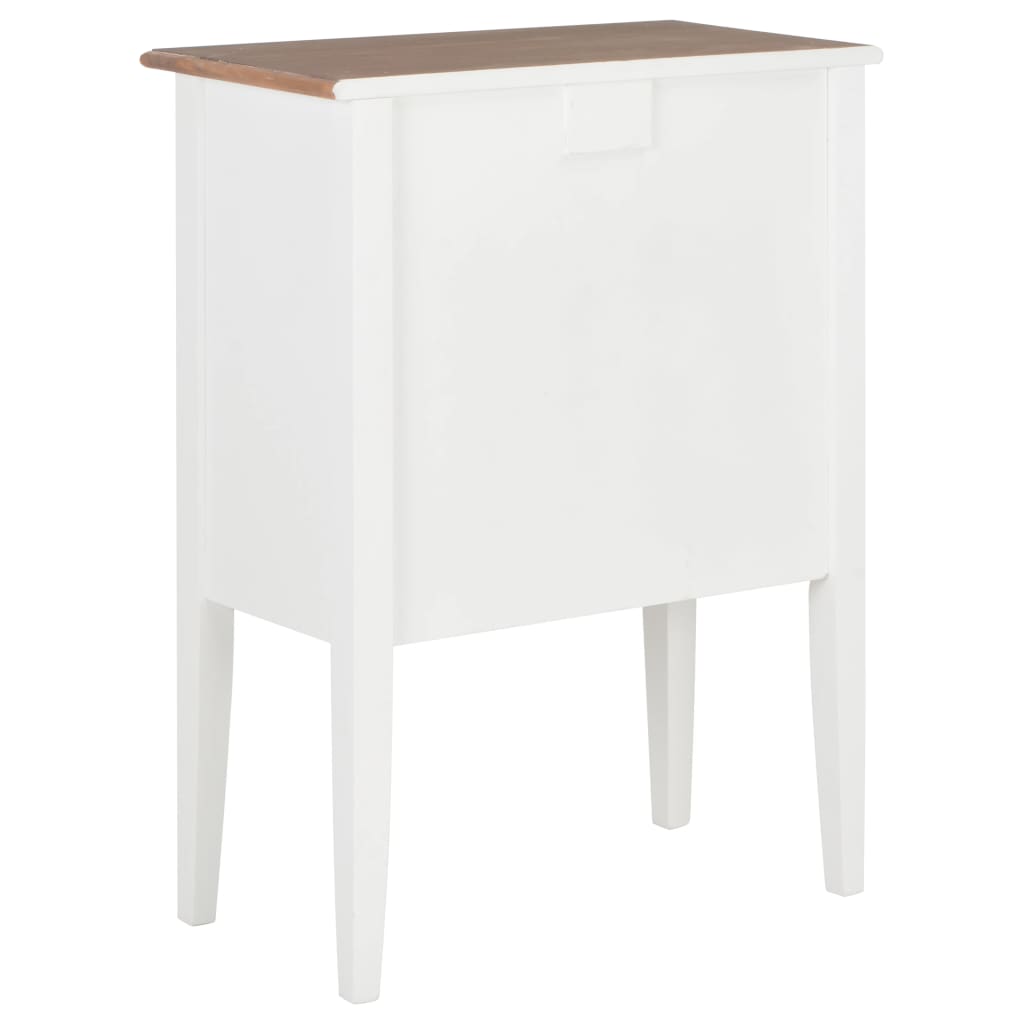 Sideboard White 54x30x80 cm Solid Wood