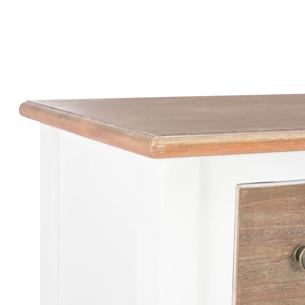 Sideboard White 54x30x80 cm Solid Wood