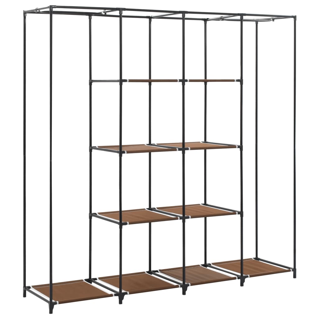 Wardrobe with 4 Compartments Brown 175x45x170 cm