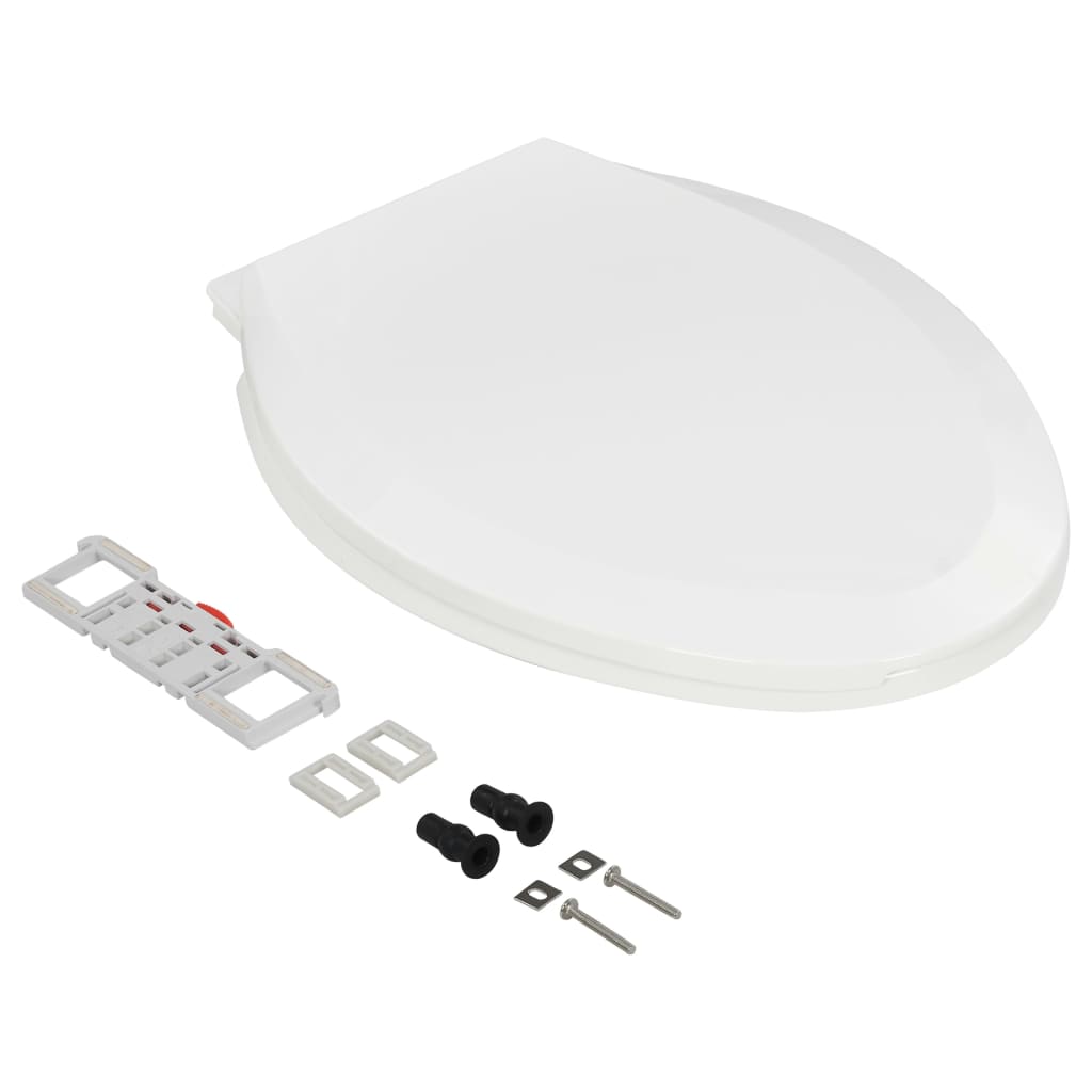 Soft-close Toilet Seat with Quick-release Design White