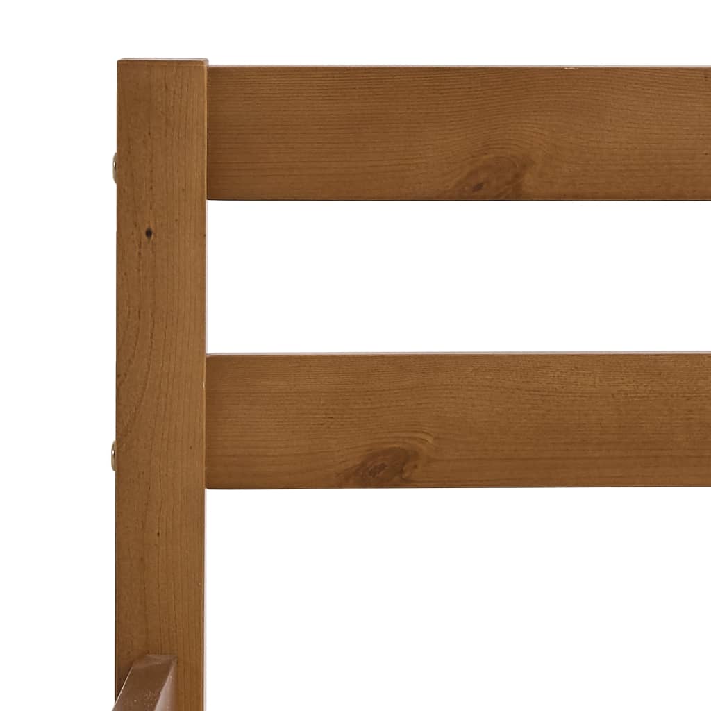 Bed Frame without Mattress Honey Brown Solid Pine Wood 160x200cm
