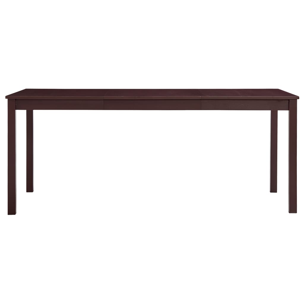 Dining Table Dark Brown 180x90x73 cm Pinewood