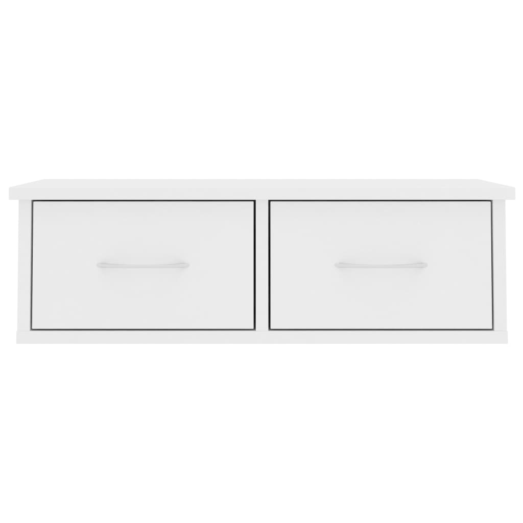 Wall-mounted Drawer Shelf White 60x26x18.5 cm Engineered Wood