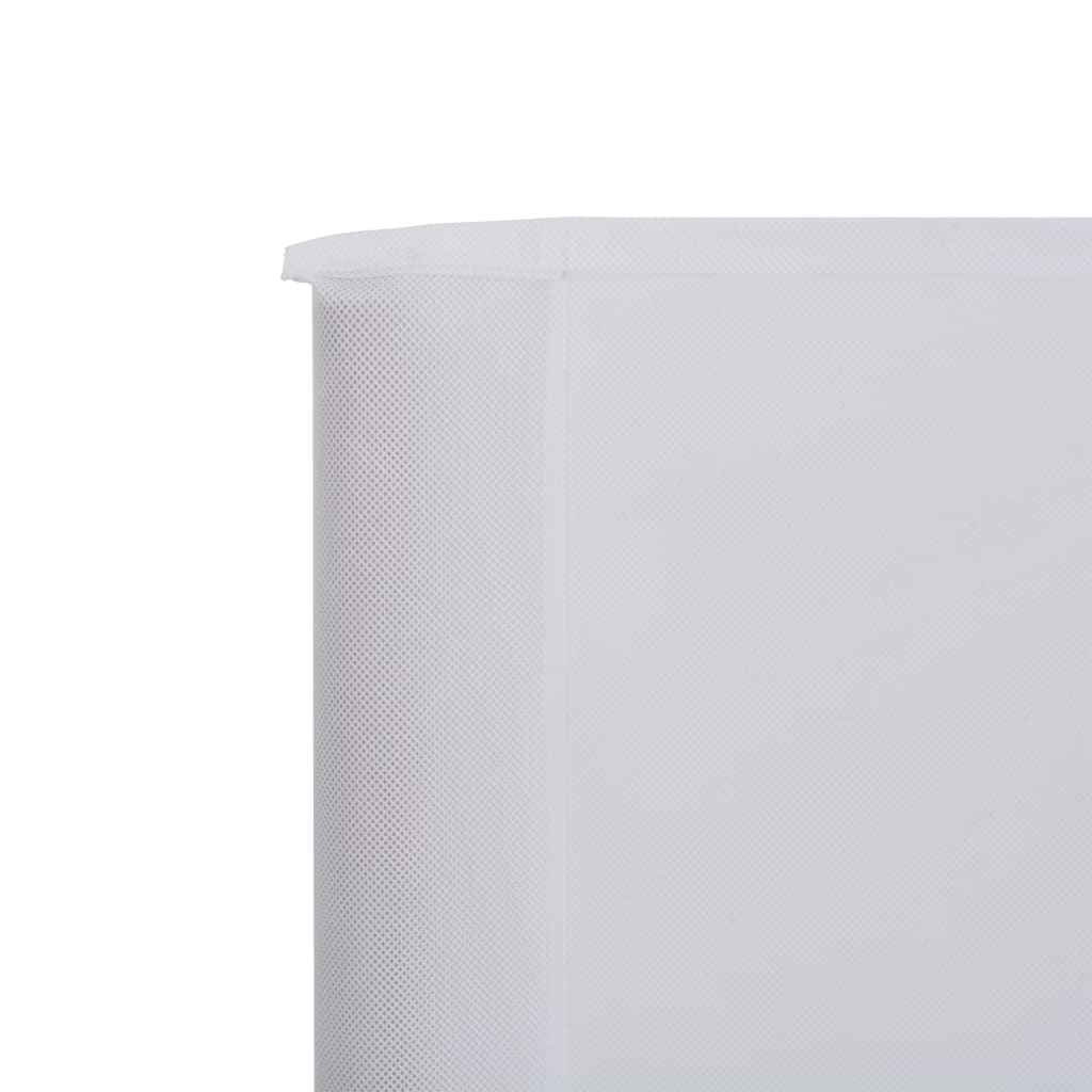 6-panel Wind Screen Fabric 800x120 cm Sand White