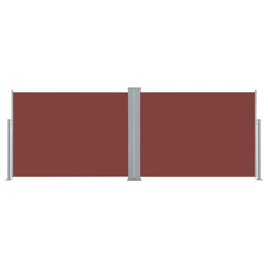 Retractable Side Awning Brown 100x1000 cm