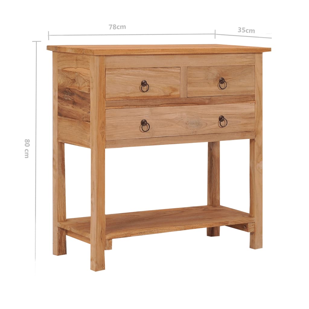 vidaXL Sideboard 78x35x80 cm Solid Teak Wood