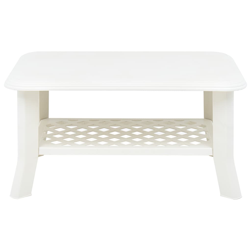 Coffee Table White 90x60x46 cm Plastic