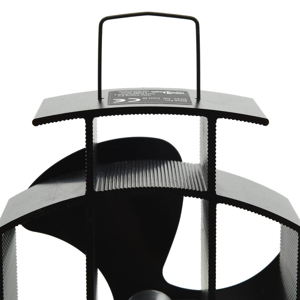 Heat Powered Stove Fan 3 Blades Black