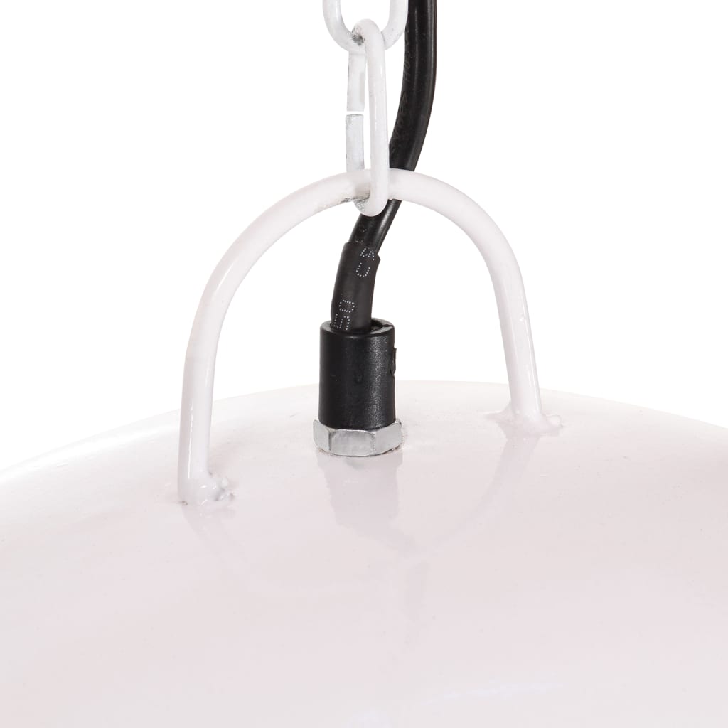 Industrial Vintage Hanging Lamp 25 W White Round 41 cm E27