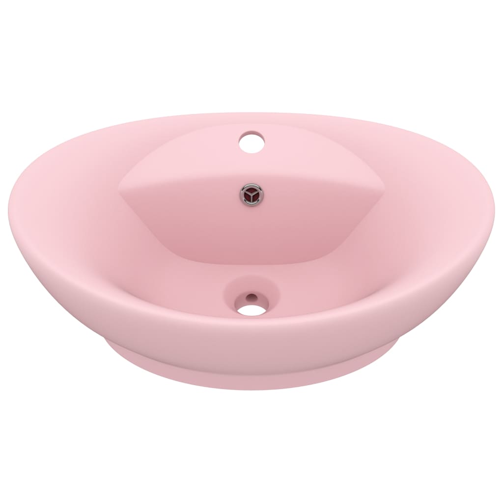 Luxury Basin Overflow Oval Matt Pink 58.5x39 cm Ceramic