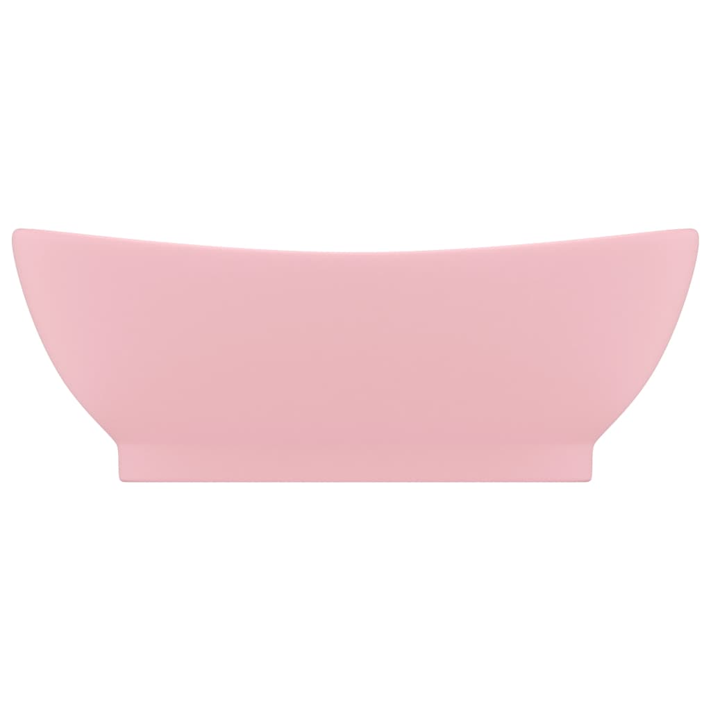 Luxury Basin Overflow Oval Matt Pink 58.5x39 cm Ceramic