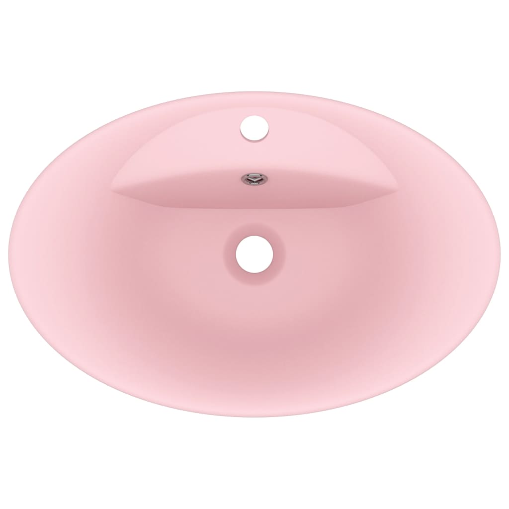 Luxury Basin Overflow Oval Matt Pink 58.5x39 cm Ceramic