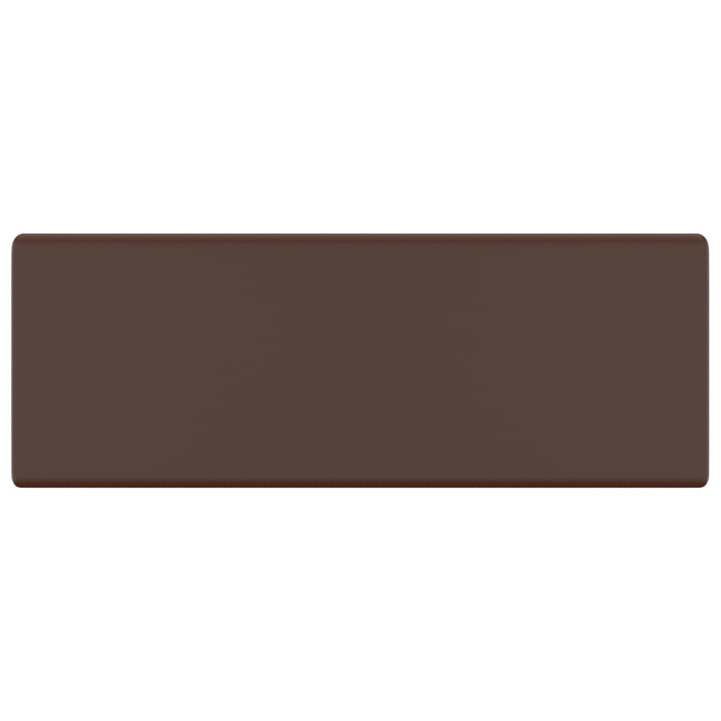 Luxury Basin Overflow Square Matt Dark Brown 41x41 cm Ceramic