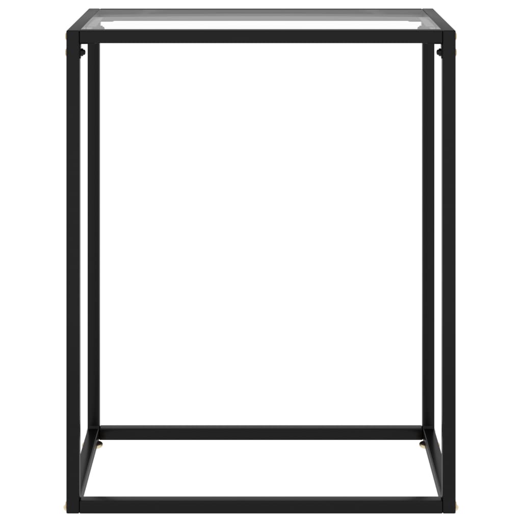 Console Table Transparent 60x35x75 cm Tempered Glass