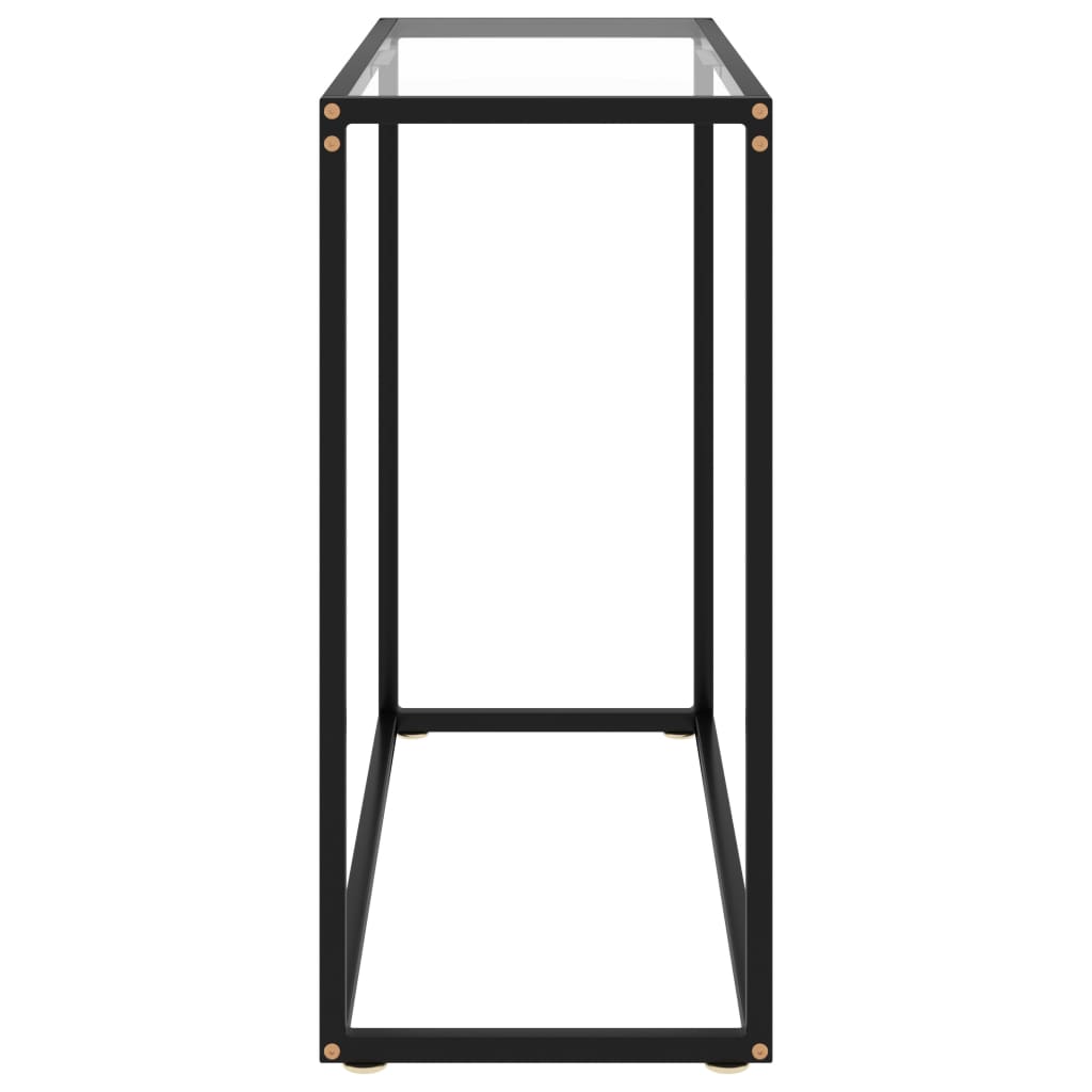 Console Table Transparent 80x35x75 cm Tempered Glass