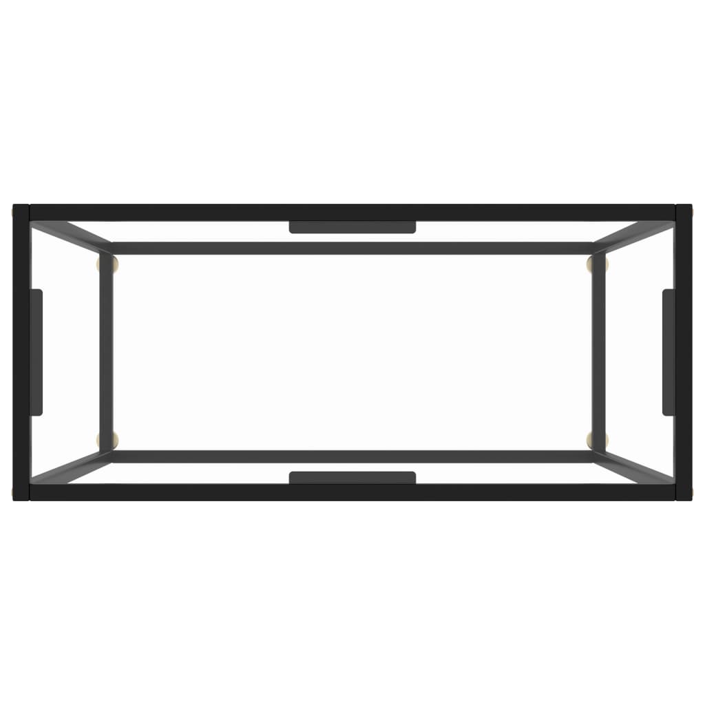 Console Table Transparent 80x35x75 cm Tempered Glass