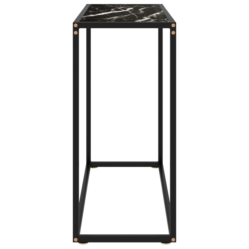 Console Table Black 80x35x75 cm Tempered Glass